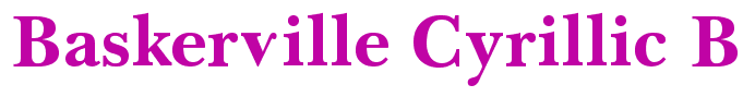 Baskerville Cyrillic Bold
